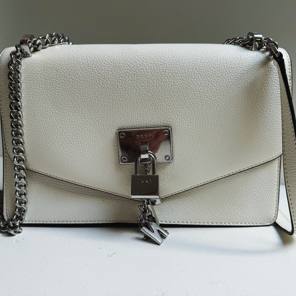 DKNY White Elissa Shoulder Bag